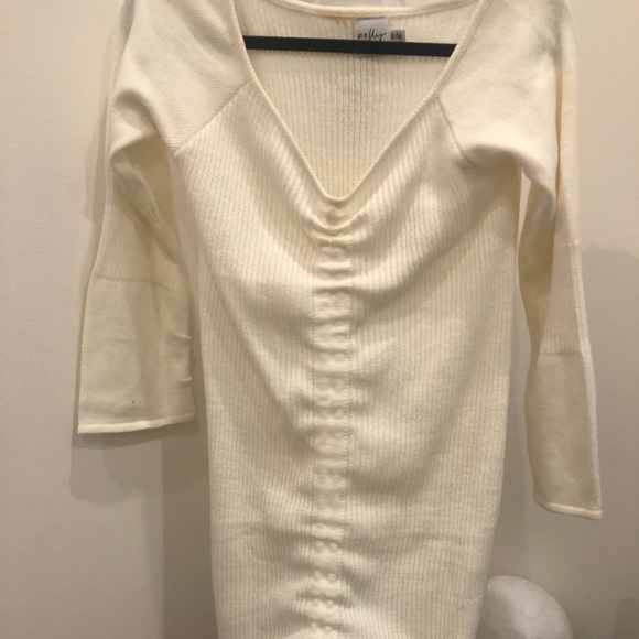 Princess Polly White adjustable scrunch sweater dress - Picture 2 of 6